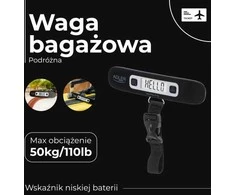 Kelioninis Adler | Kelioninės bagažo svarstyklės | AD 8190 | Maksimalus svoris (talpa) 50 kg | Tikslumas 10 g | Juodas