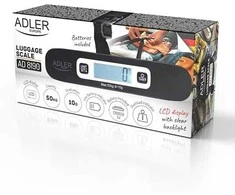 Kelioninis Adler | Travel Luggage Scale | AD 8190 | Maximum weight (capacity) 50 kg | Accuracy 10 g | Juodas
