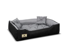 Aio Factory AIO Prestižinė lova 130x100 / 145x115cm pilka ir juoda (Pažeista pakuotė)
