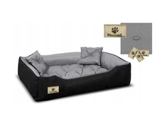 Aio Factory AIO Prestižinė lova 130x100 / 145x115cm pilka ir juoda (Pažeista pakuotė)