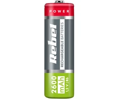 Akumulatorki REBEL AA , 2600 mAh, Ni-MH, 1,2V, 4vnt./bl , R6