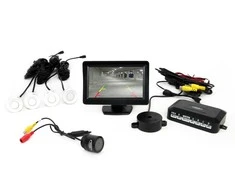 Amio Parkavimo pagalbos sistema TFT01 4,3" su HD 315 LED kamera, 4 balti jutikliai 22 mm