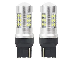 Amio LED lemputės 3030 24SMD W21W 12-24V CANBUS baltos