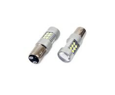 Amio LED lemputės P21/5w su lęšiu | 12-24v BAY15d CANBUS
