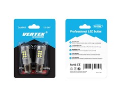 Amio LED lemputės P21/5w su lęšiu | 12-24v BAY15d CANBUS