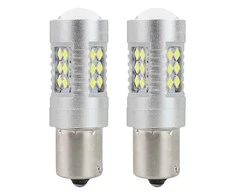 Amio LED lemputė P21W CANBUS Baltos 12V-24V I Atbulinės eigos 2vnt.