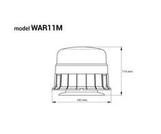 LED įspėjamoji lempa WAR11M 39 LED R65 R10 12V 24V AMIO-01500