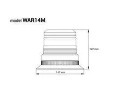 LED įspėjamoji lempa R10 12V 24V W14M AMIO-01503