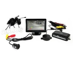 Amio Parkavimo jutiklių rinkinys TFT01 4,3 su CAM-308 LED Night Vision kamera, 4 balti jutikliai 22 mm