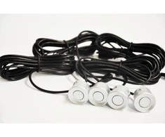 Parkavimo pagalbos sistema LED, 4 sidabro spalvos jutikliai 22 cm AMIO-01564