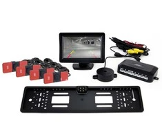 Amio Parkavimo pagalbos sistema TFT01 4,3" su CAM-402 LED kamera, 4 juodi jutikliai, vidinis montavimas