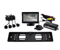 Amio Parkavimo pagalbos sistema TFT01 4,3" su CAM-402 LED kamera, 4 juodi jutikliai GOLD