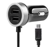 Amio Automobilinis įkroviklis PCH PRO-01 microUSB+2xUSB 2.4A 12/24V