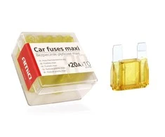 Automobilinių saugiklių dėžutė „Maxi“, 10 vnt., 20A, amio-02324