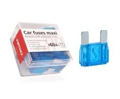 Automobilinių saugiklių dėžutė „Maxi“, 10 vnt., 60A, amio-02328