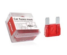 Automobilinių saugiklių dėžutė „Maxi“, 10 vnt., 50A, amio-02327
