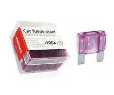 Automobilinių saugiklių dėžutė „Maxi“, 10 vnt., 100 A, amio-02330