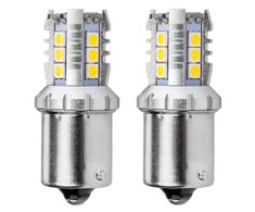 LED lemputės canbus 3030 16smd 1156 ba15s p21w r10w r5w baltas 12v 24v amio-02796