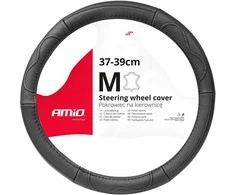 Amio Automobilio vairo užvalkalas 37-39 cm, natūrali oda, SWC-49-M