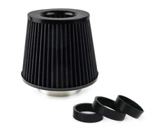 Kūginis oro filtras automobiliui, universalus, juodas, su 3 adapteriais, AMIO-02546