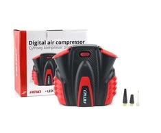 Automobilinis kompresorius 12V su skaitmeniniu manometru ir LED, AMIO-02641