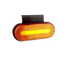 Gabaritinis LED žibintas AMiO OM-01-O ovalus, oranžinis