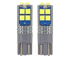 LED lemputės W5W Canbus 10SMD 3030 T10 12V 24V amio-02447