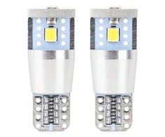 LED lemputės Canbus 3SMD 2835 T10E W5W Alu baltos 12V 24V amio-01637
