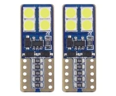 LED lemputės Canbus 8SMD 2835 T10E W5W baltos 12V 24V amio-01635