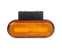 Gabaritinis LED žibintas AMiO OM-01-O ovalus, oranžinis