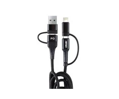 USB-C + Lightning + USB kabelis 1 m Power Delivery 3in1 AMIO UC-15