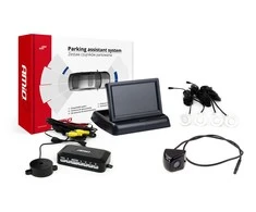 Amio Parkavimo pagalbos sistema TFT02 4,3" su HD-310 LED kamera, 4 balti jutikliai