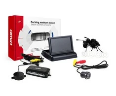 Amio Parkavimo pagalbos sistema TFT02 4,3" su HD-307-IR kamera, 4 balti jutikliai