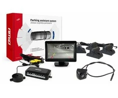 Amio Parkavimo pagalbos sistema TFT01 4,3" su HD-310 kamera, 4 juodi jutikliai, sunkvežimiams