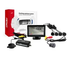 Amio Parkavimo pagalbos sistema TFT01 4,3" su HD-307-IR kamera, 4 juodi jutikliai 22 mm