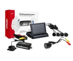 Amio Parkavimo pagalbos sistema TFT02 4,3" su HD-301-IR kamera, 4 juodi jutikliai