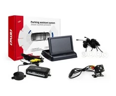 Amio Parkavimo pagalbos sistema TFT02 4,3" su HD-315-LED kamera, 4 balti jutikliai