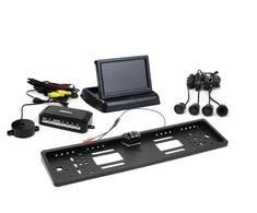 Amio Parkavimo pagalbos sistema TFT02 4,3" su HD-402-LED kamera, 4 juodi jutikliai GOLD