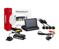 Amio Parkavimo pagalbos sistema TFT02 4,3" su HD-305-LED kamera, 4 juodi jutikliai