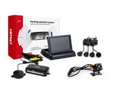 Amio Parkavimo pagalbos sistema TFT02 4,3" su HD-315-LED kamera, 4 juodi jutikliai GOLD