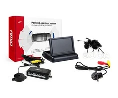 Amio Parkavimo pagalbos sistema TFT02 4,3" su HD-305-LED kamera, 4 balti jutikliai