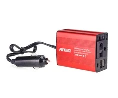 Amio Inverteris 12V-230V, 150/300W, 2 USB lizdai