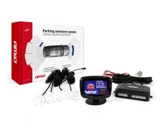 Parkavimo pagalbos sistema LED-GRAF, 4 balti jutikliai 22 mm AMIO-01563