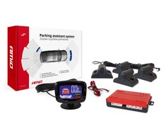 Parkavimo pagalbos sistema LED-GRAF, 4 juodi jutikliai 19 mm, sunkvežimiams AMIO-02280