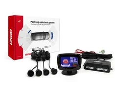 Parkavimo pagalbos sistema LED-GRAF, 4 juodi jutikliai GOLD 18 mm AMIO-01578