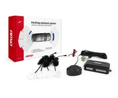 Parkavimo pagalbos sistema su garso signalu, 4 balti jutikliai 22 mm AMIO-01568