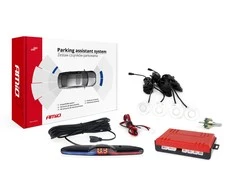 Parkavimo pagalbos sistema MAX LED, 4 balti jutikliai 22 mm AMIO-02289