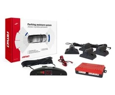 Parkavimo pagalbos sistema LED, 4 juodi jutikliai 19 mm, sunkvežimiams AMIO-02279