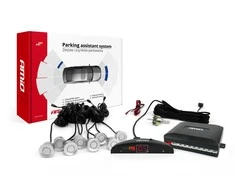 Parkavimo pagalbos sistema LED, 8 sidabro spalvos jutikliai 22 mm AMIO-01598