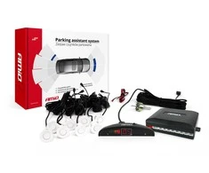 Parkavimo pagalbos sistema LED, 8 balti jutikliai 22 mm AMIO-01601